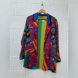 Carole Little Multicolor Artistic Blazer